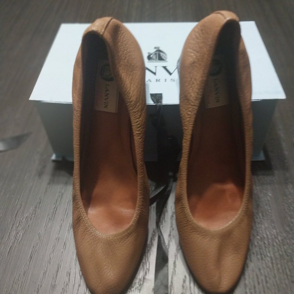 Lanvin Ballerine Talon Cube Heel